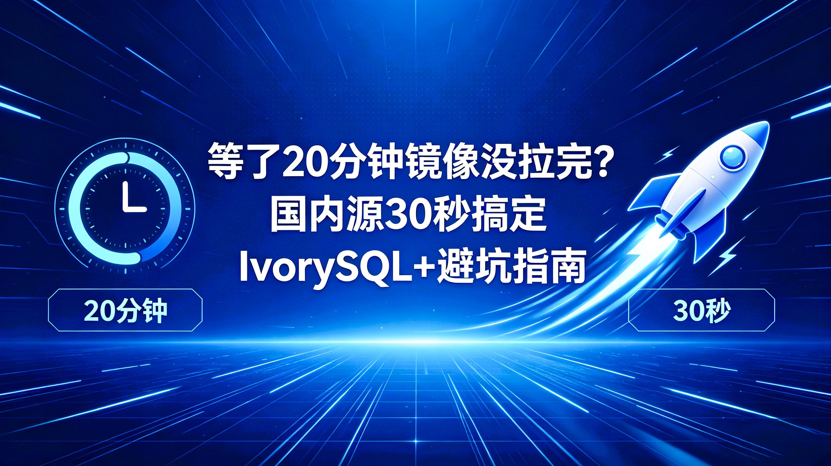 等了20分钟镜像没拉完？国内源30秒搞定IvorySQL+避坑指南